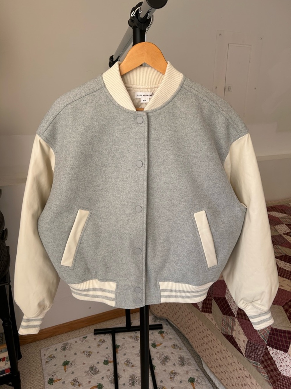 Good American Varsity Bomber Jacket